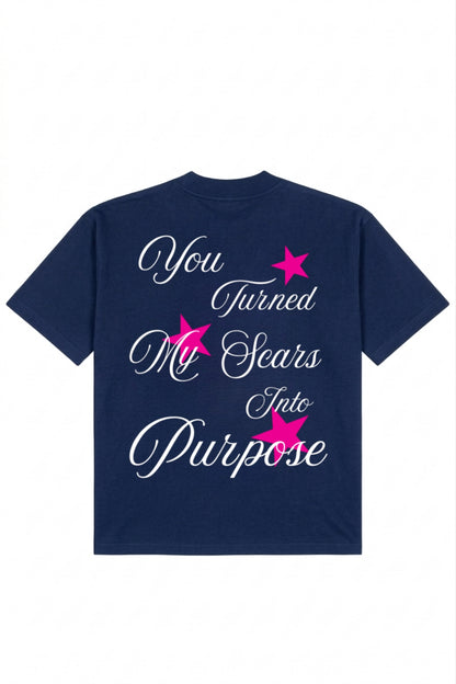 "SCARS INTO PURPOSE" | NAVY BLUE