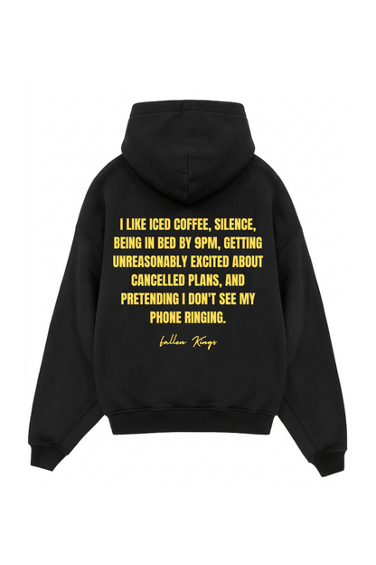 "OFFLINE & UNBOTHERED" | BLACK | HOODIE