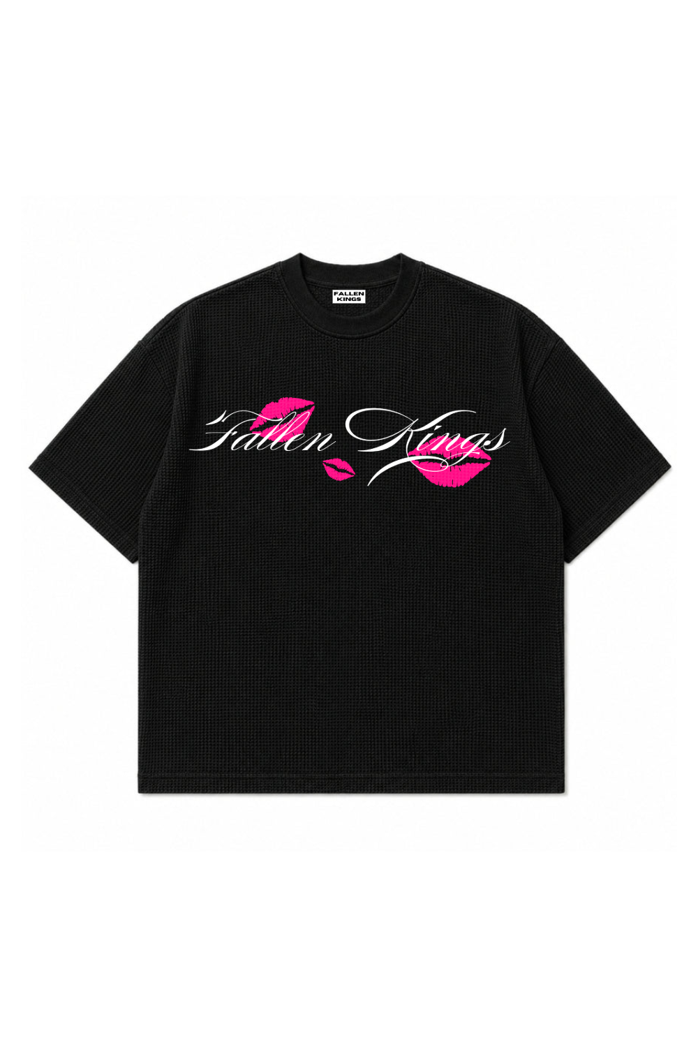 "KISS ME IF I'M WRONG" | WAFFLE BLACK | BOXY FIT