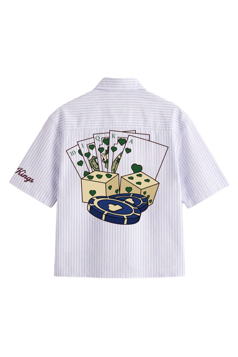 "I'M DONE PLAYING" | BLUE STRIPED OXFORD BOXY SHIRT